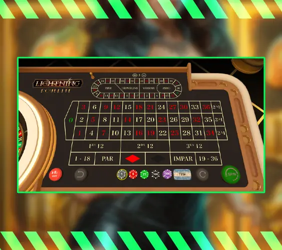 Inicio del juego de ruleta en vivo